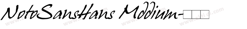 NotoSansHans Mddium字体转换